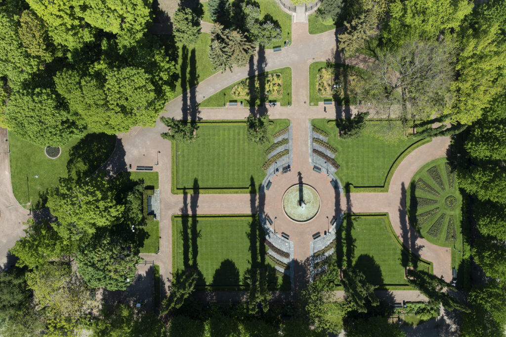 Sibelius Park from the air in Kotka