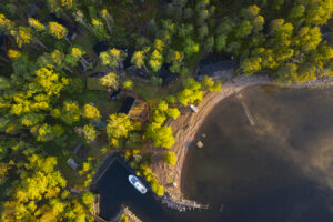Rakinkotka, island in the Hamina archipelago pictured from above